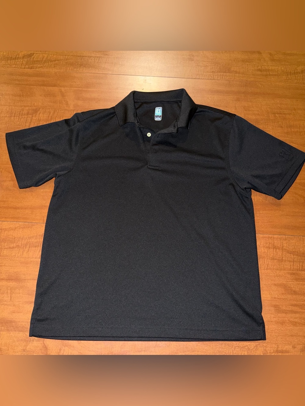 PGA Tour Black Men's Polo Shirt